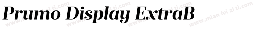Prumo Display ExtraB字体转换